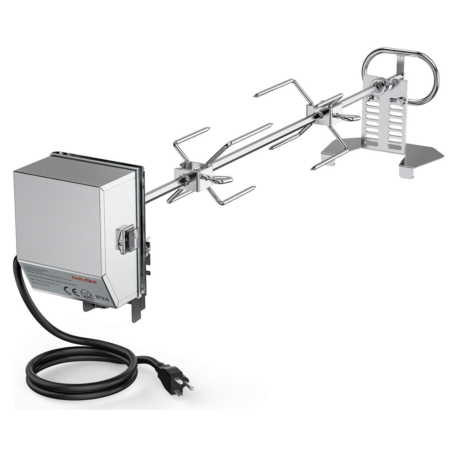 Kit Rotisserie Acero Inoxidable onlyfire 28x0.89cm 110V