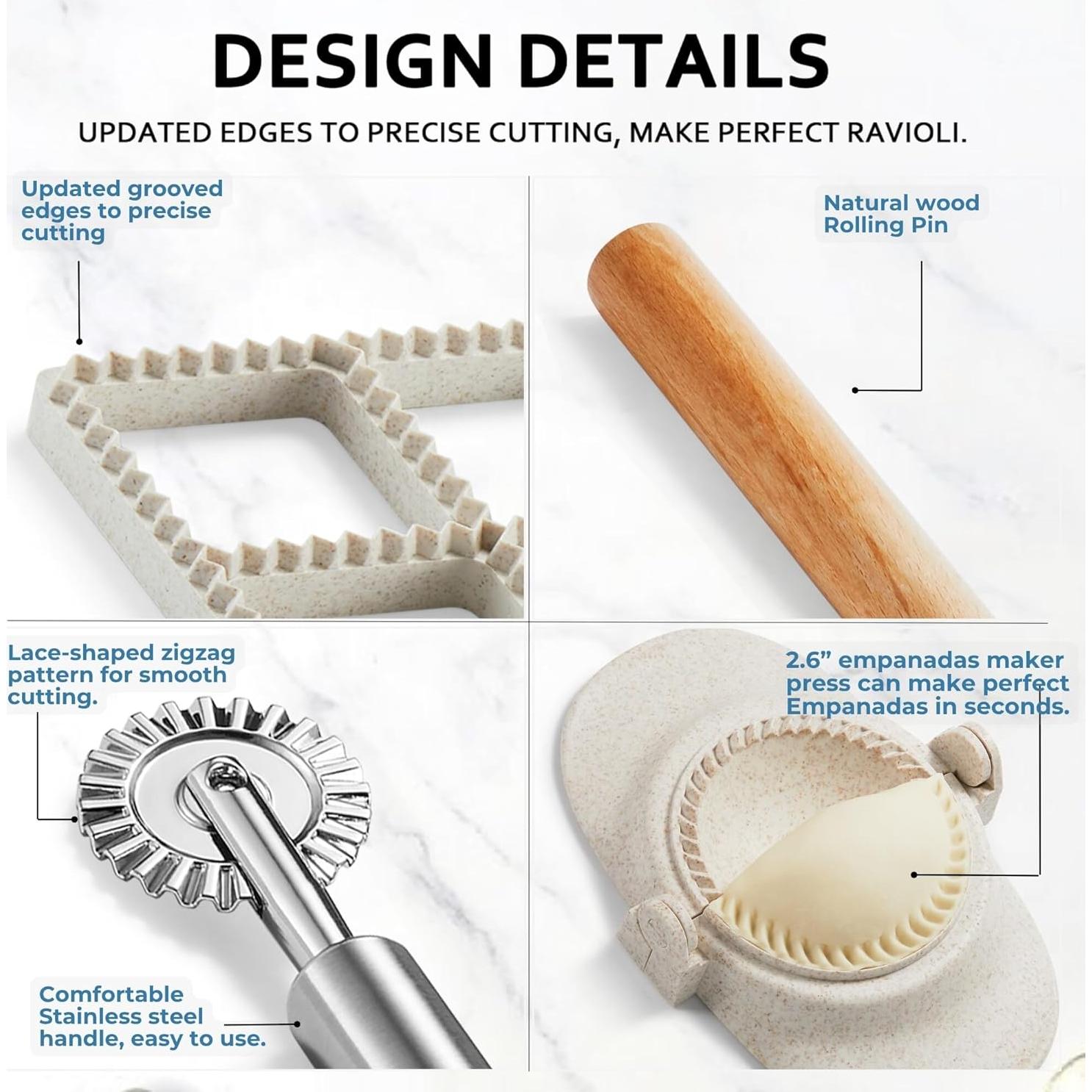 Prensa de Ravioli MUMSUNG con Rodillo y Tabla de Gnocchi