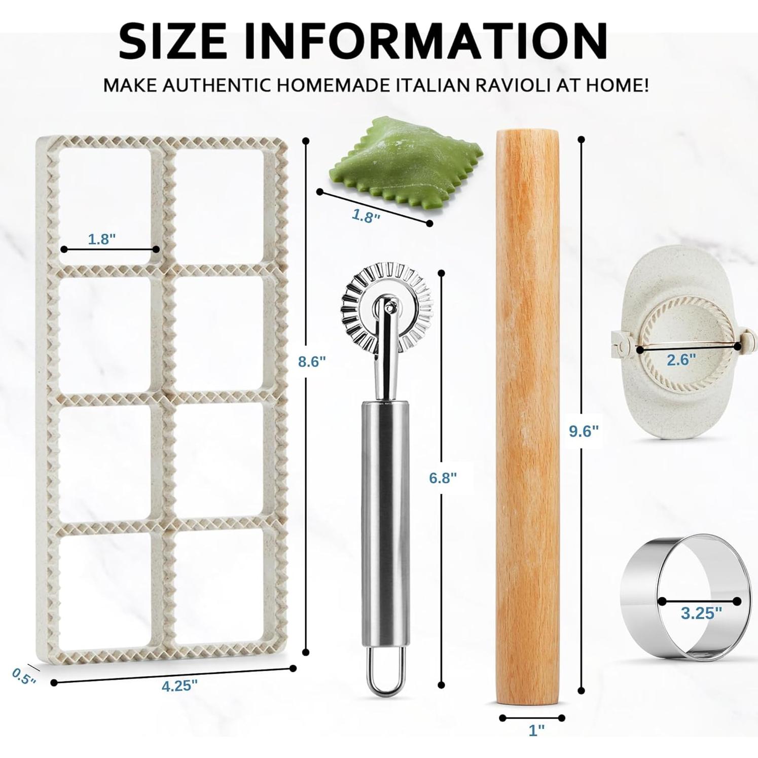 Prensa de Ravioli MUMSUNG con Rodillo y Tabla de Gnocchi