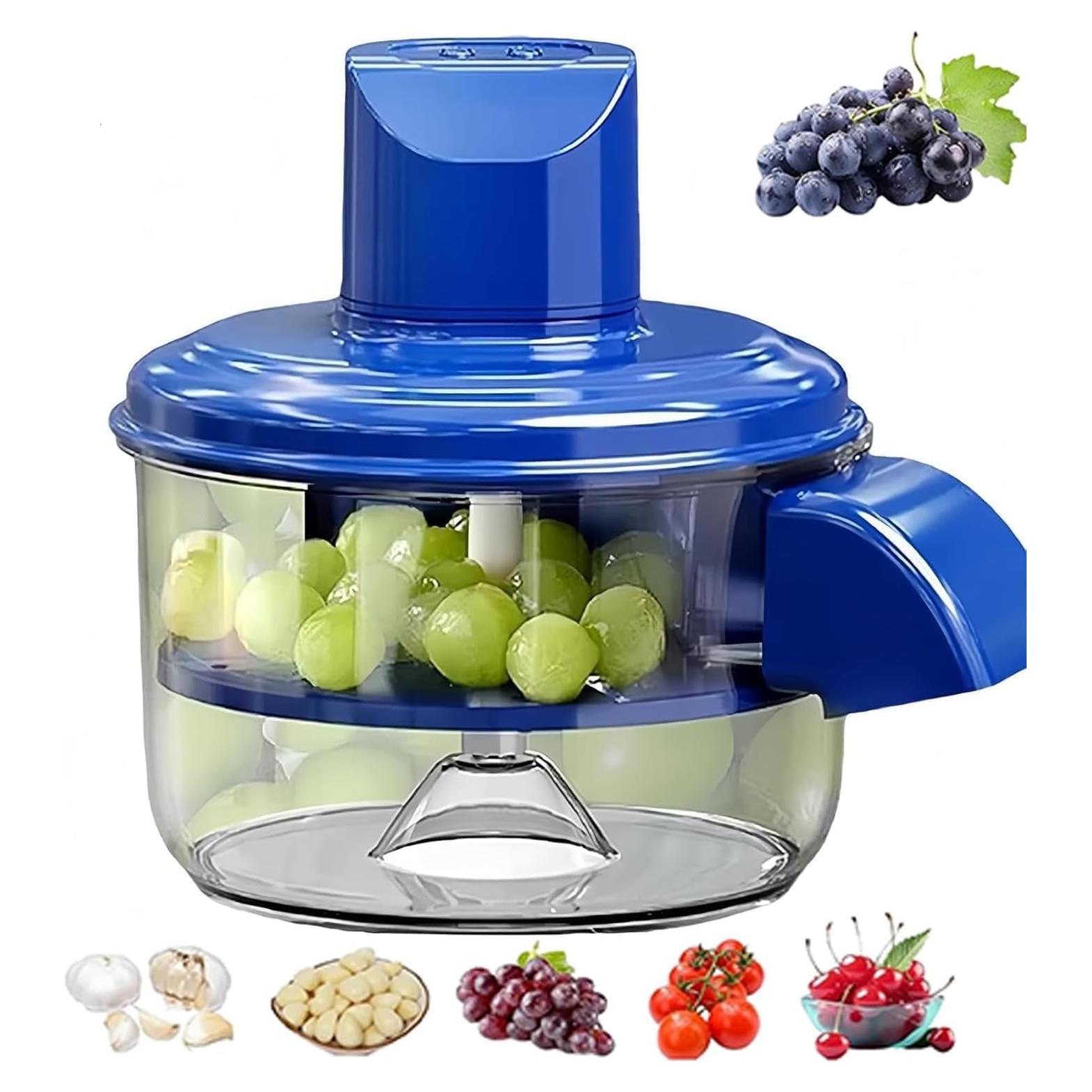 Pelador Eléctrico Automático Genérico para Uvas y Ajo - Azul
