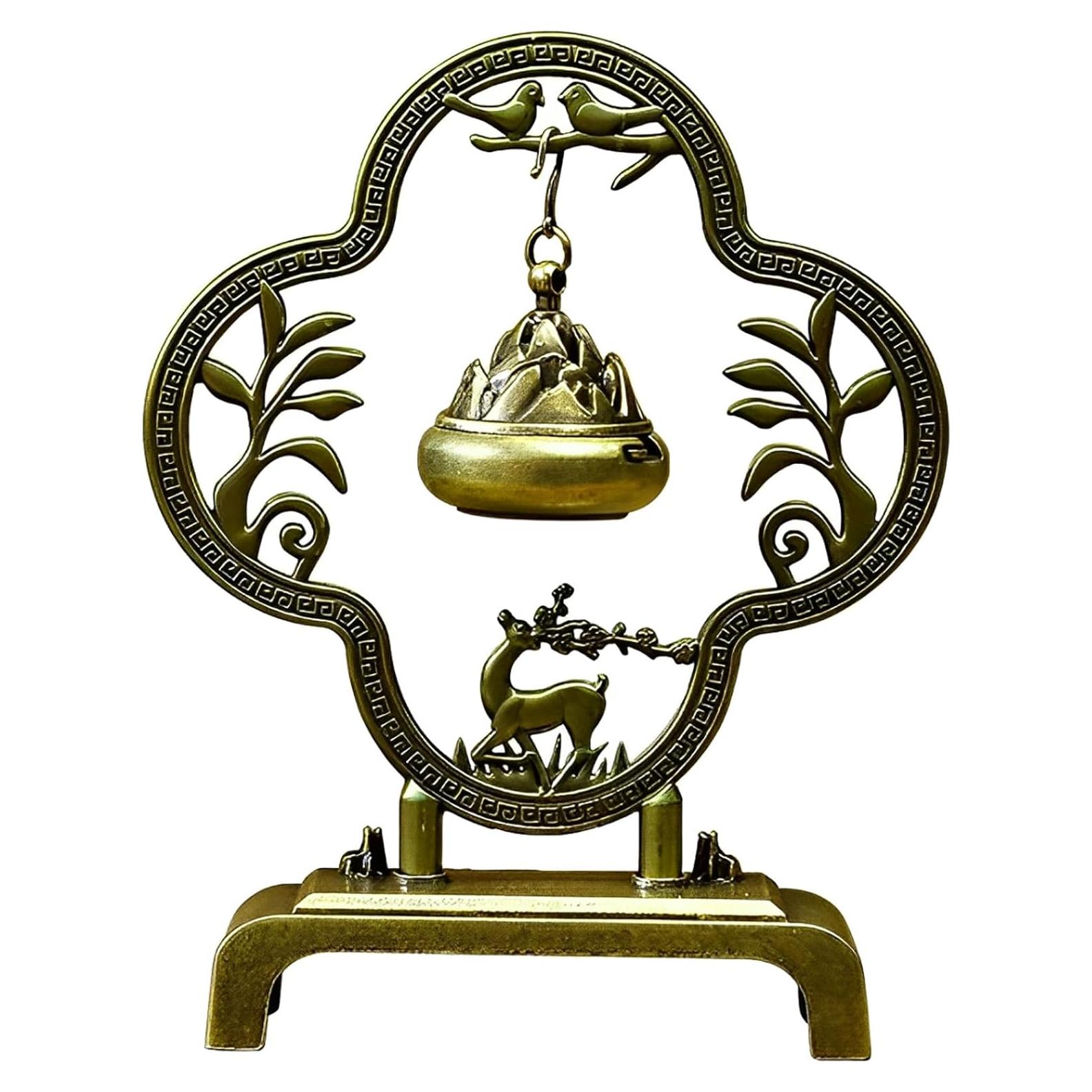 Soporte de Incienso Hikiwin Ciervo Bronce 15.7x12.4cm