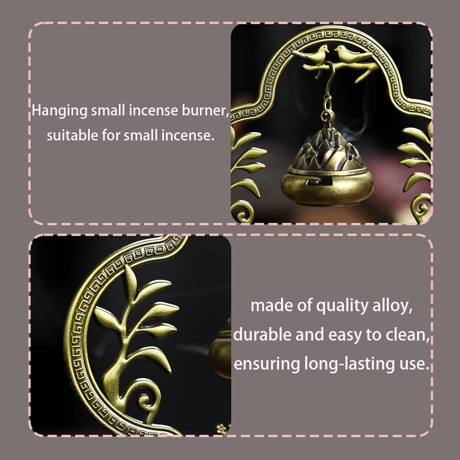 Soporte de Incienso Hikiwin Ciervo Bronce 15.7x12.4cm