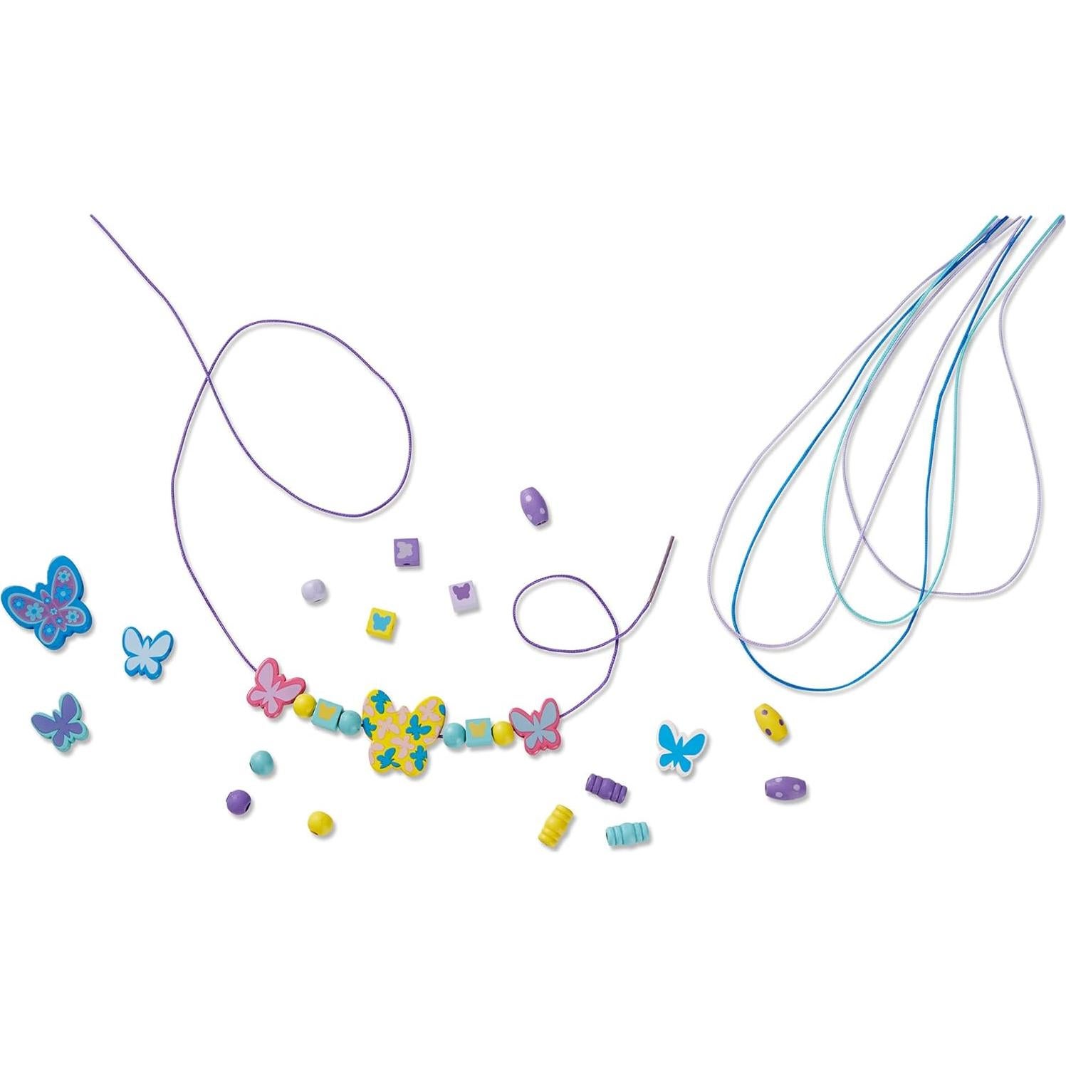 Kit de Cuentas de Madera Melissa & Doug Mariposa 125 Piezas