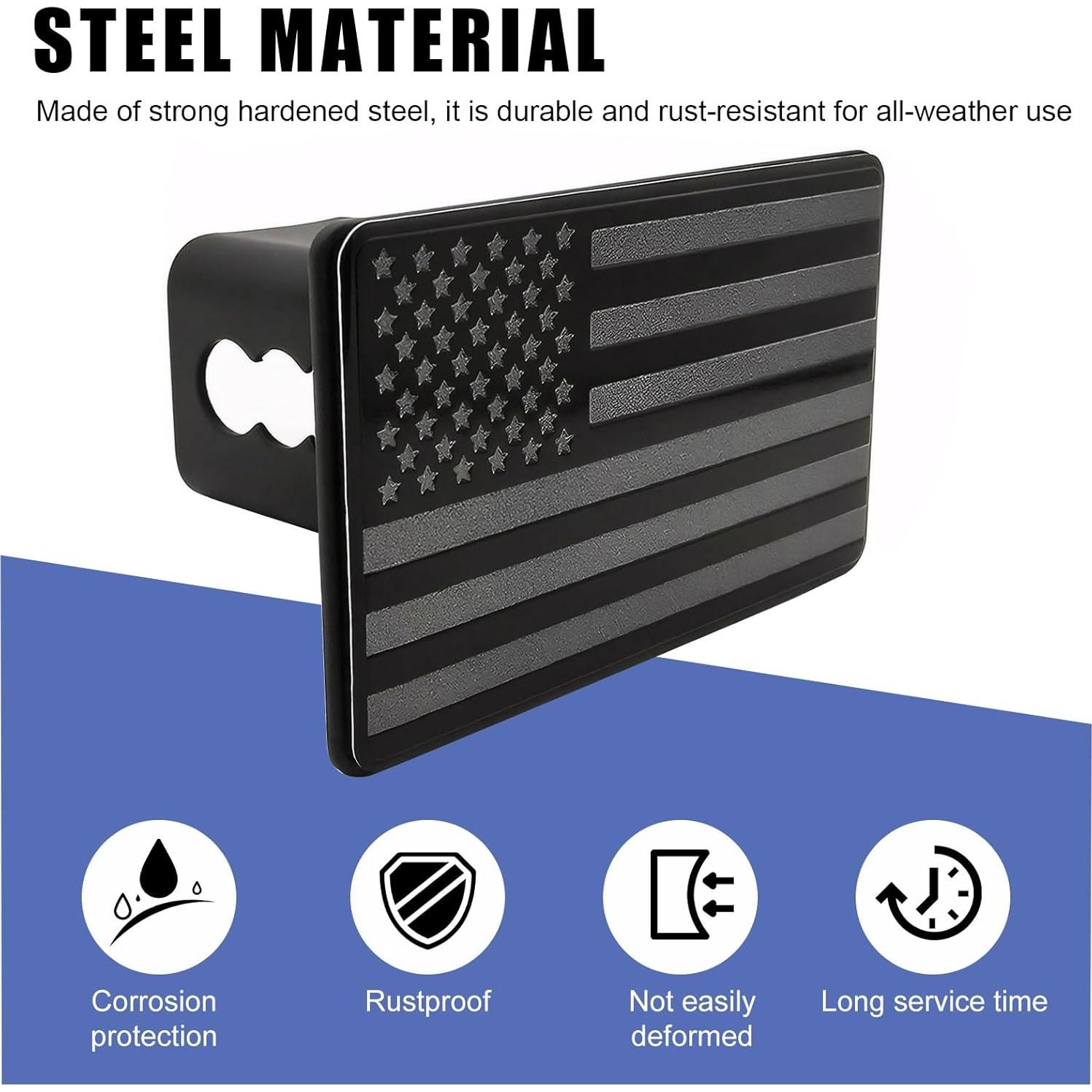 Cubierta de Enganche de Remolque Ohleats 2" Acero Negro