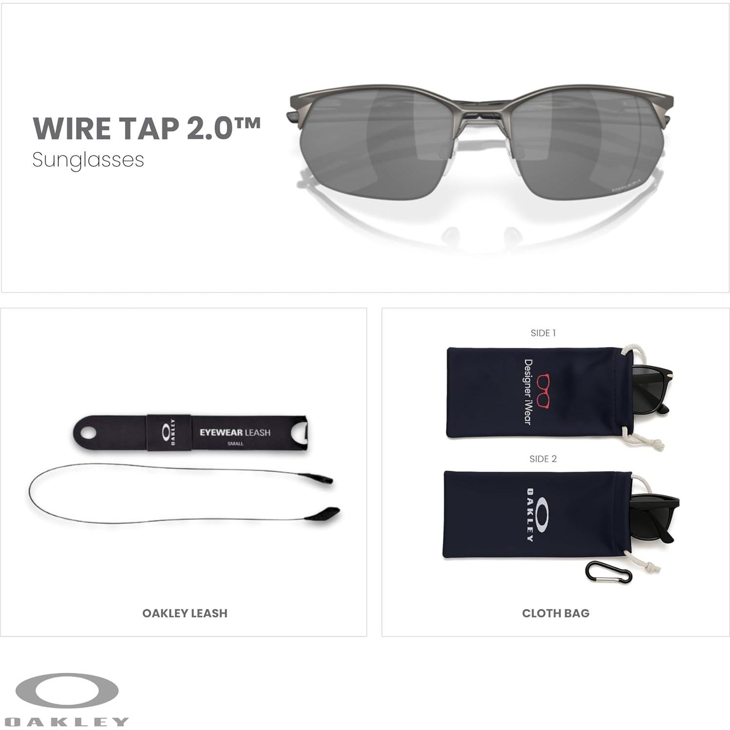 Gafas de Sol Oakley Wire Tap 2.0 OO4145 Hombres Gris Mate