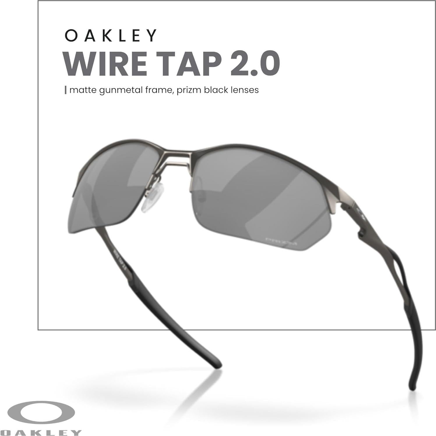 Gafas de Sol Oakley Wire Tap 2.0 OO4145 Hombres Gris Mate