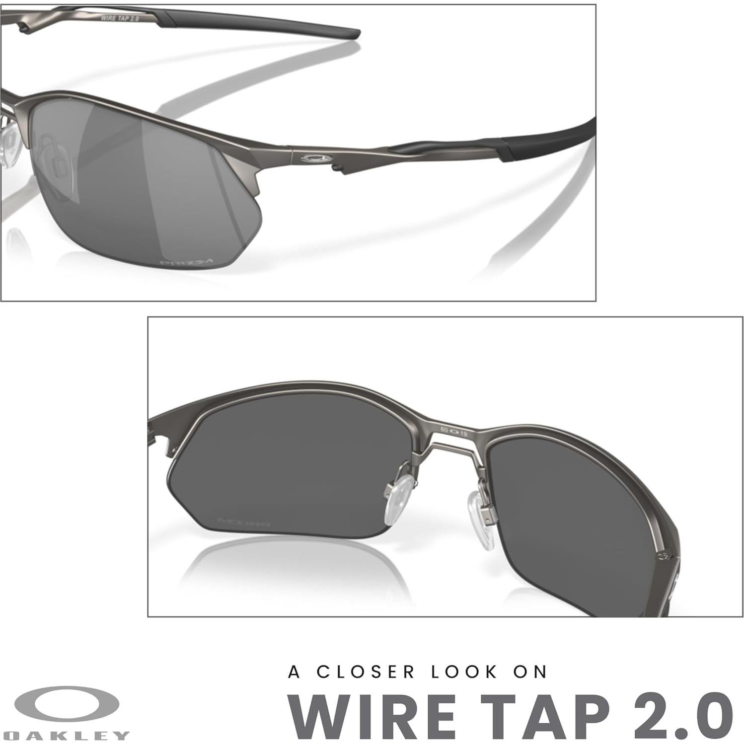 Gafas de Sol Oakley Wire Tap 2.0 OO4145 Hombres Gris Mate