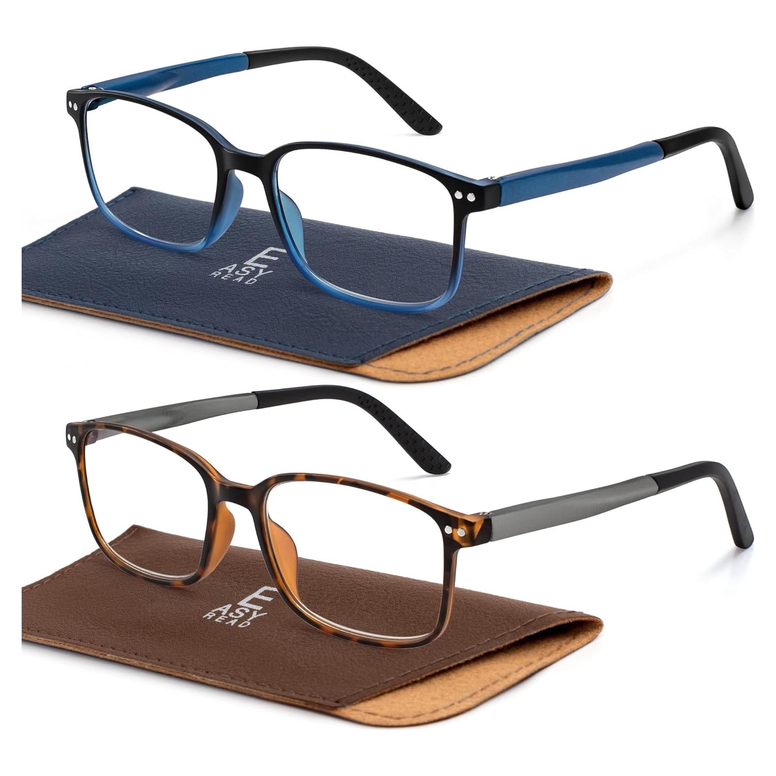 Gafas de Lectura Deportivas TR90 con Bloqueo Luz Azul - 2 Pares