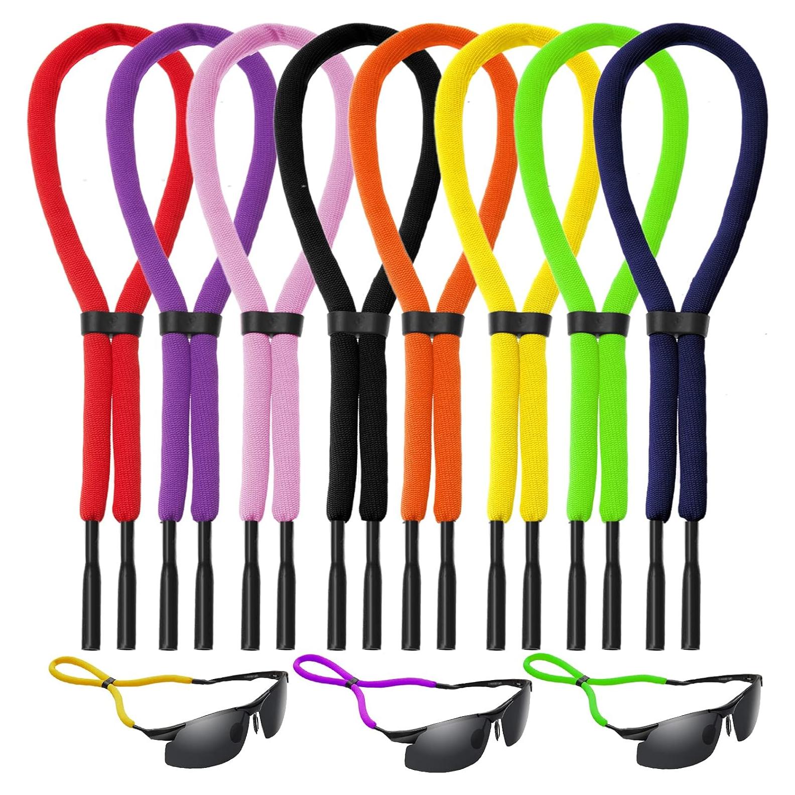 Paquete de 8 correas flotantes para gafas de sol Multicolor