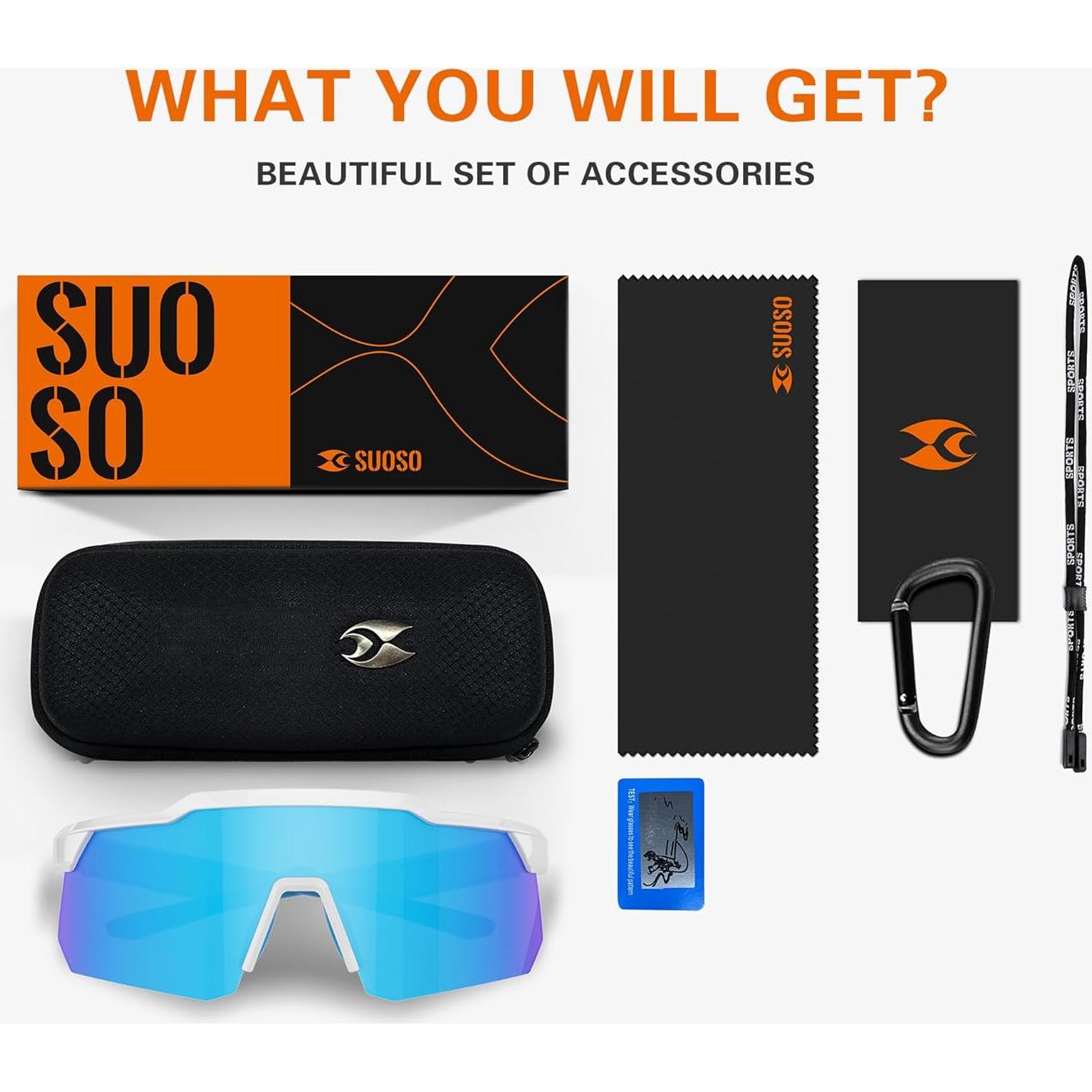 Gafas de Sol Deportivas Suoso UV400 para Hombres - Azul