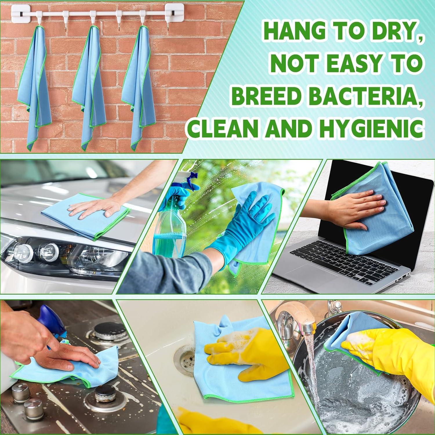 Paquete de 24 Paños de Microfibra Maxcheck 40x40cm Azul