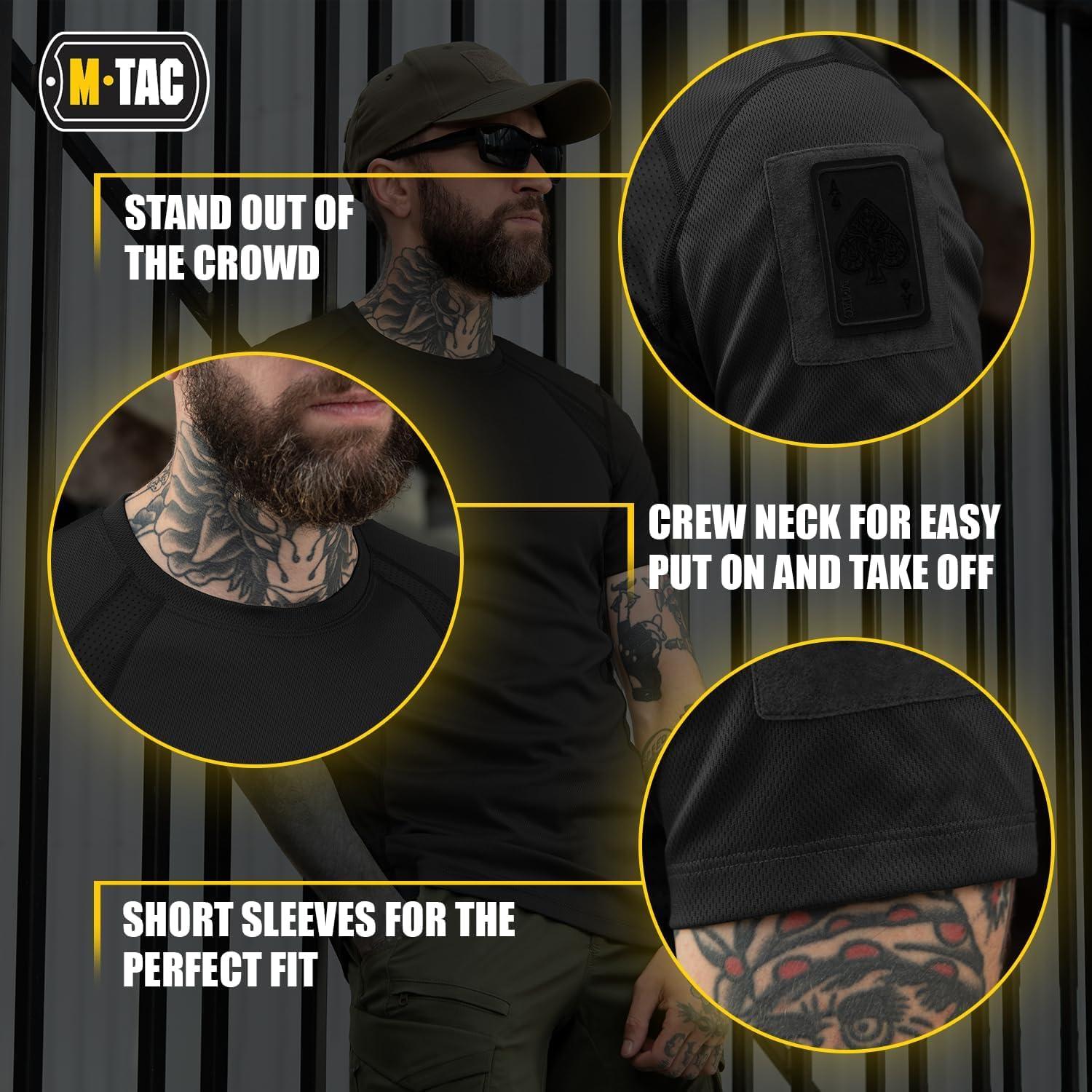 Camiseta Táctica M-Tac para Hombres - Poliester Transpirable