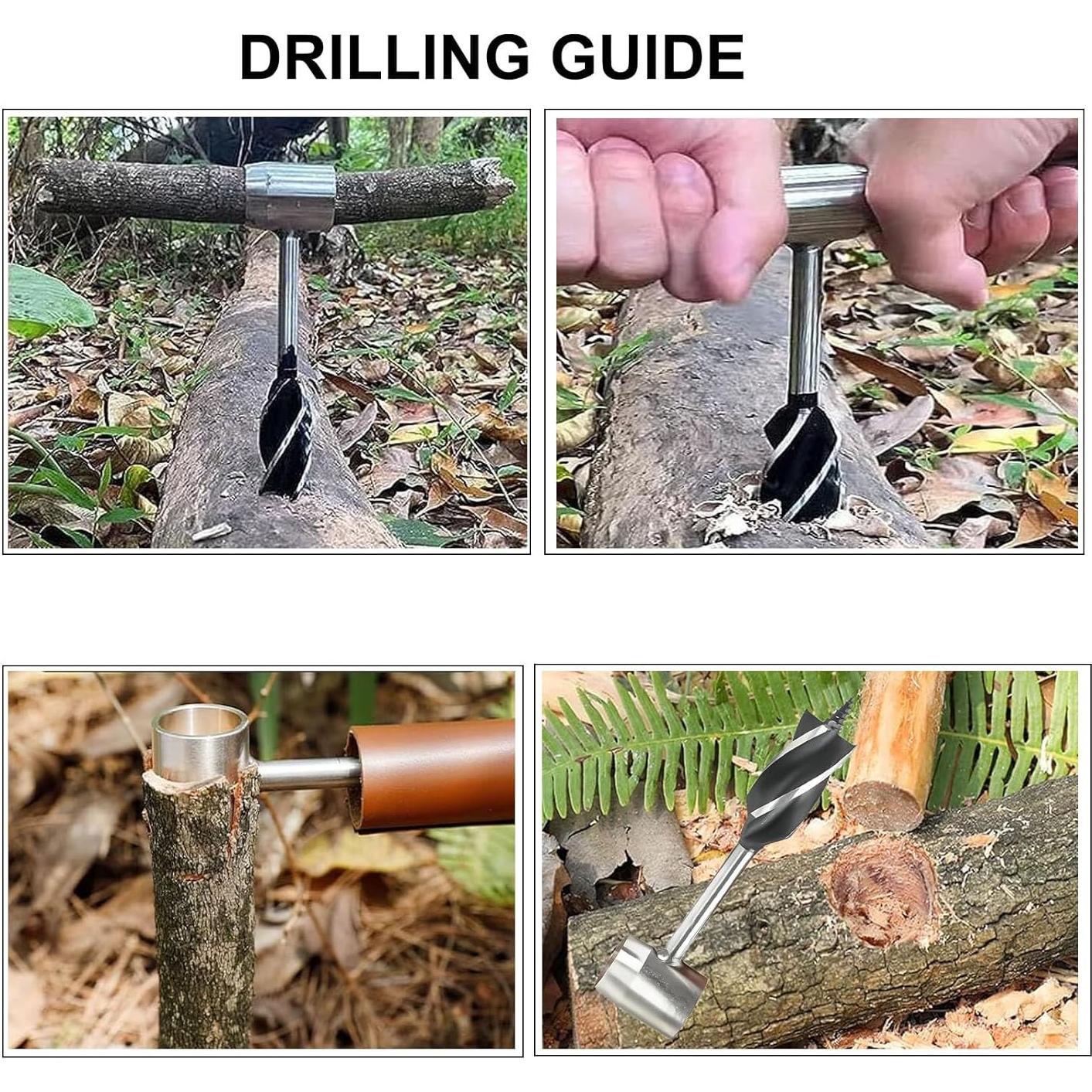 Kit de Supervivencia Bushcraft FLOWERTEEN con Llave de Auger y Sierra Plegable