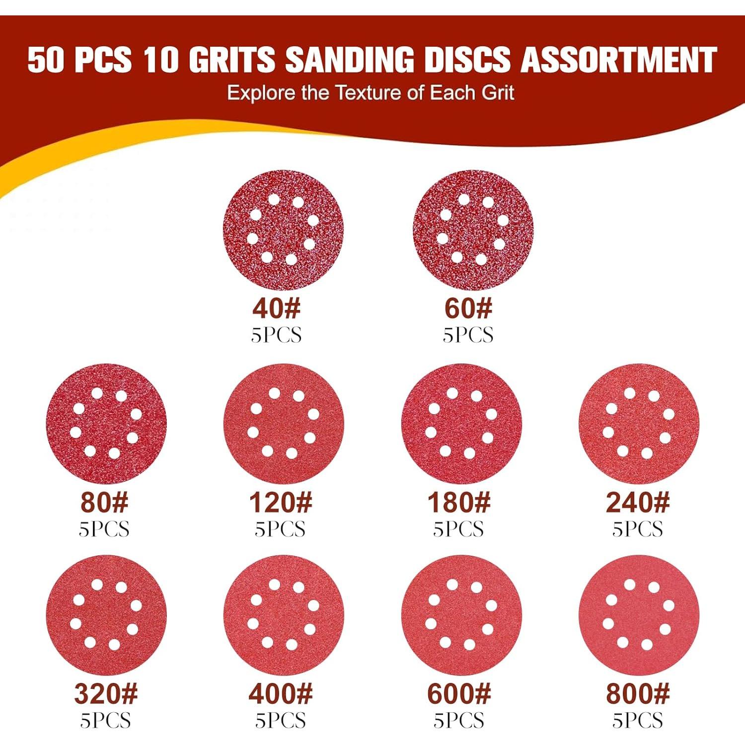 Kit de Lijado DeWalt 52 Piezas - Almohadillas 12.7 cm y Discos