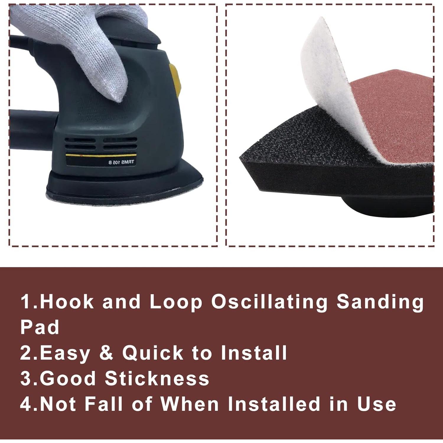 2 Almohadillas de Lijado Oscilante SWZHAI + 50 Triangulares