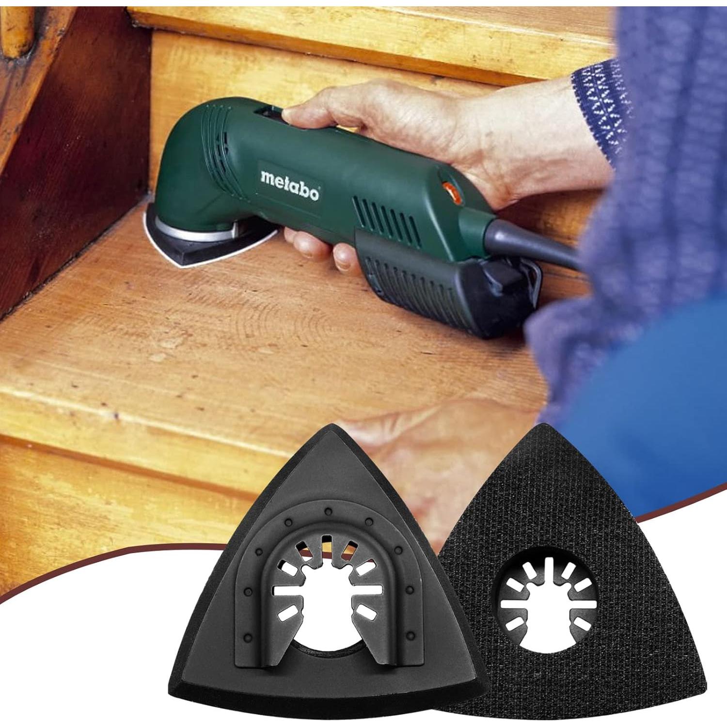 2 Almohadillas de Lijado Oscilante SWZHAI + 50 Triangulares