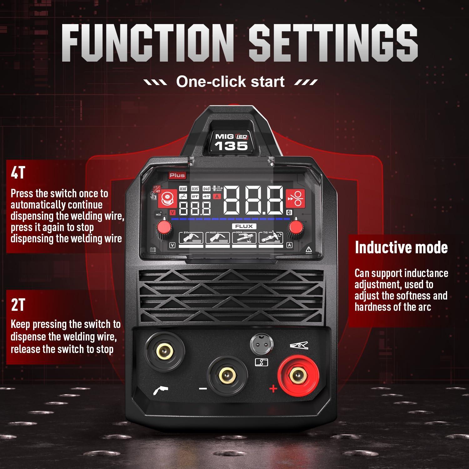 Soldador MIG ANDELI 135A Doble Voltaje 110V/220V Portátil