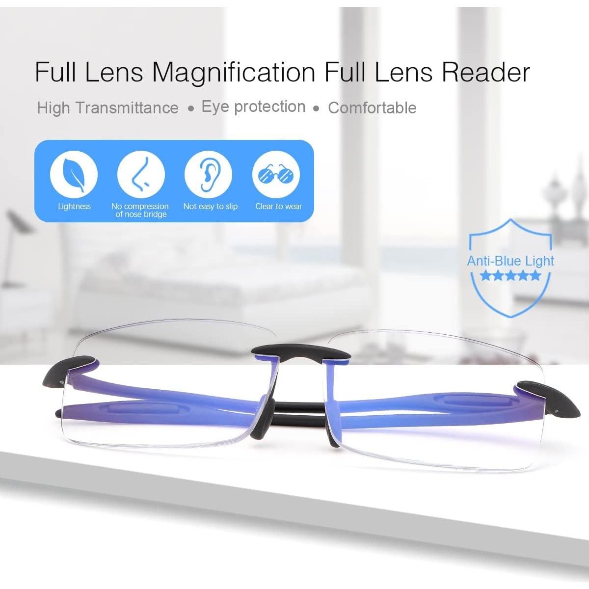 Gafas de lectura multifocal Vepiant con lentes anti luz azul