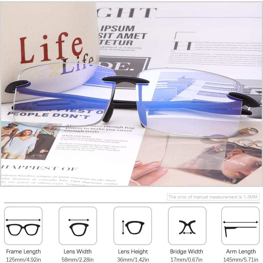 Gafas de lectura multifocal Vepiant con lentes anti luz azul