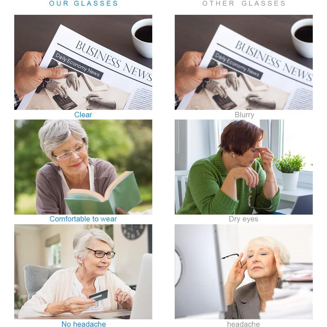 Gafas de lectura multifocal Vepiant con lentes anti luz azul