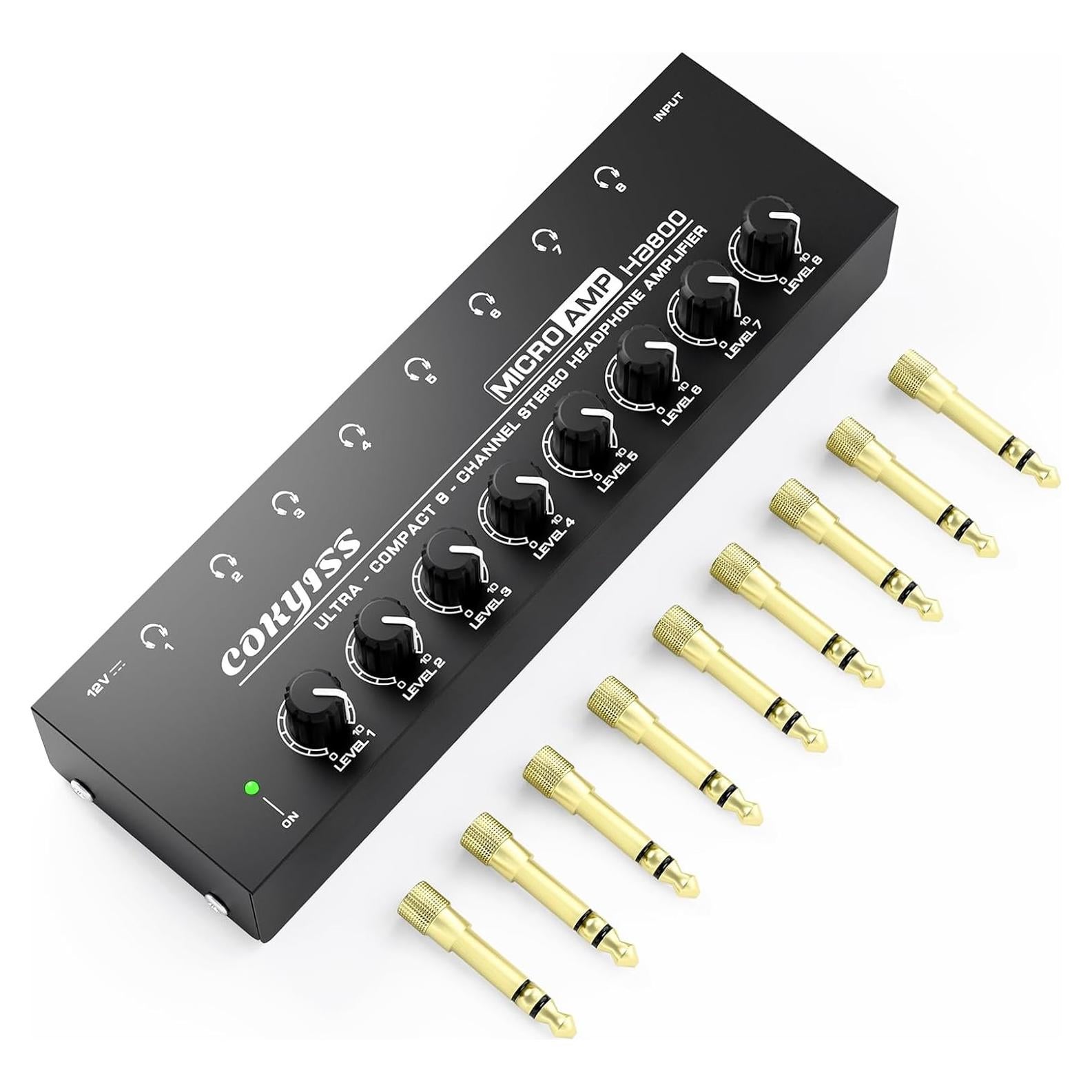 Amplificador de Auriculares COKYISS HA800 - 8 Canales, Ultra Bajo Ruido