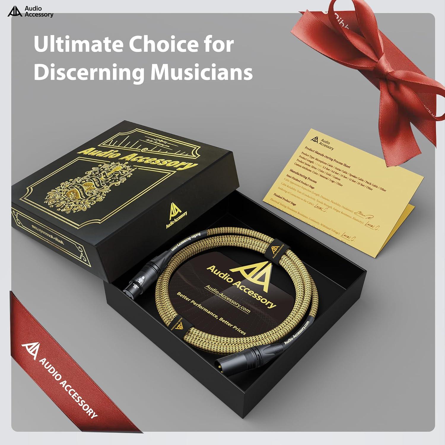 Cable de Micrófono XLR Star Quad AA 0.46m Neutrik Dorada