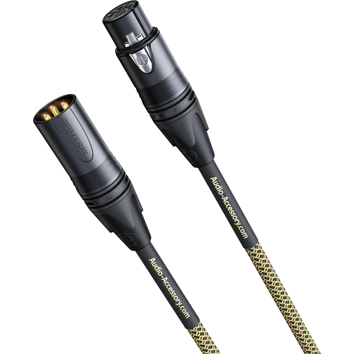 Cable de Micrófono XLR Star Quad AA 0.46m Neutrik Dorada