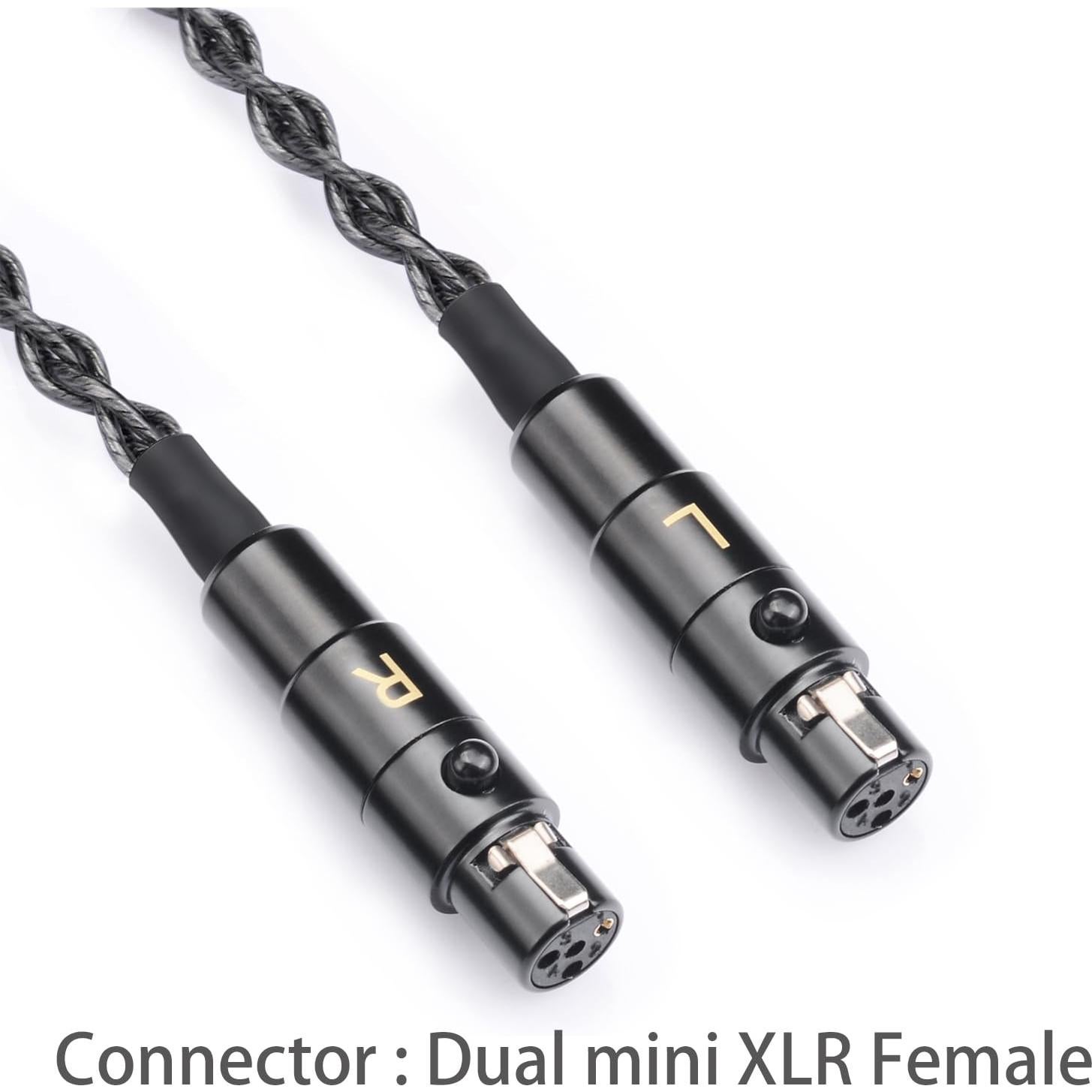 Cable de Audio FAAEAL 1.5m 3.5mm Plata Pura para Audeze