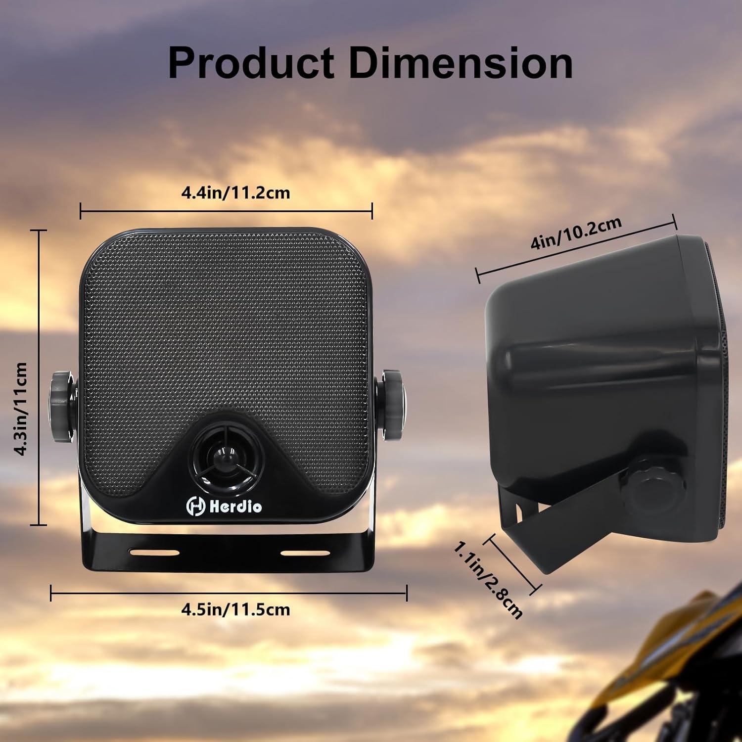 Altavoces Marinos Herdio 4" Impermeables 240W para Barco