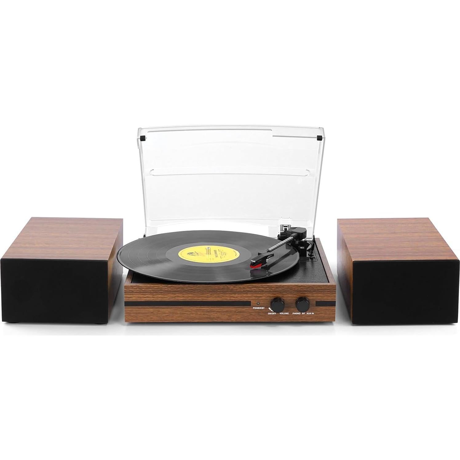 Reproductor de Vinilo Mersoco M483 con Altavoces Estéreo Bluetooth