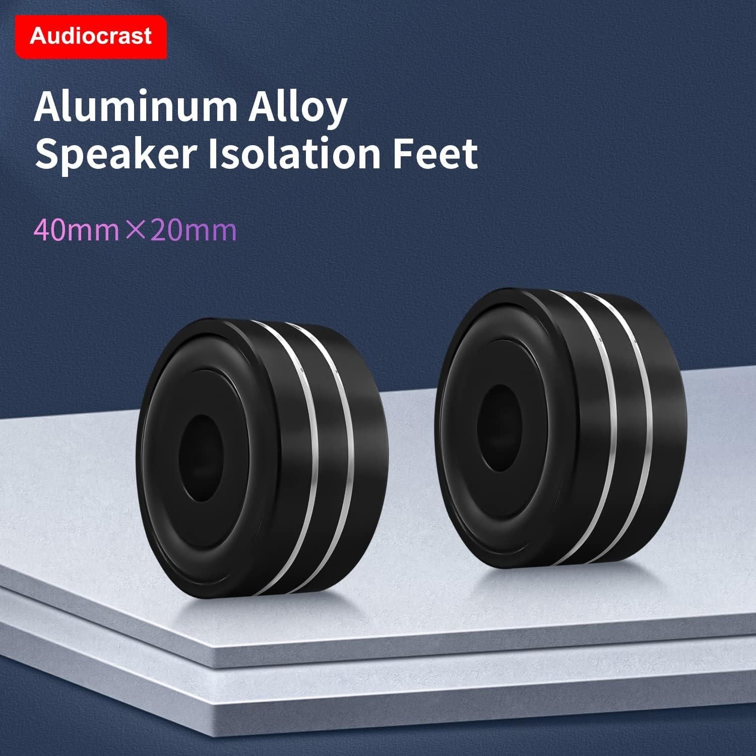 Patas de Aislación para Altavoz Audiocrast 4X Aluminio 40x20mm