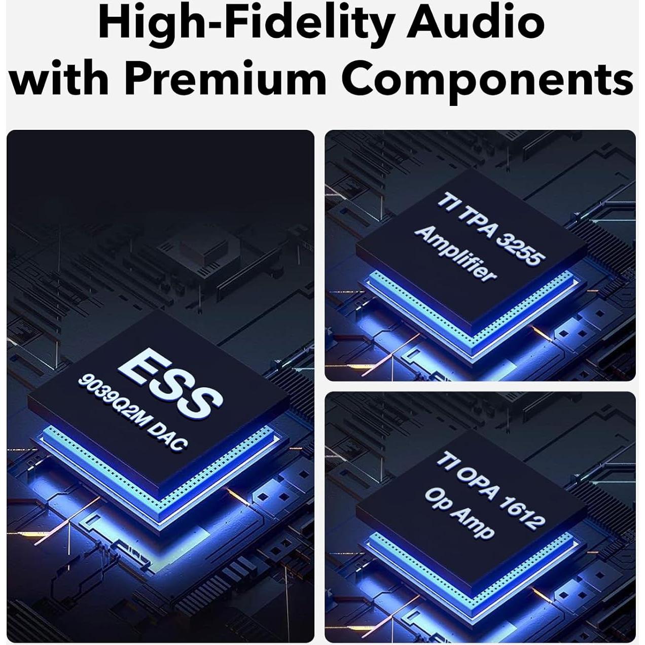 Amplificador WiiM Vibelink Amp 100W Plata DAC ESS 9039Q2M