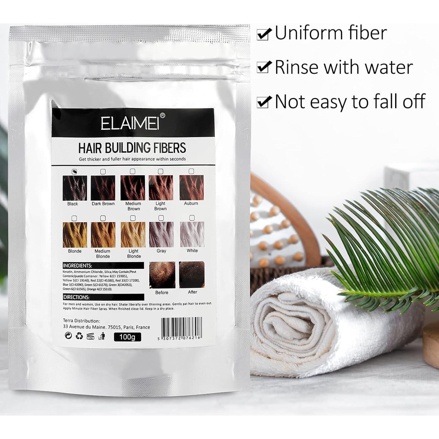 Spray de Fibras para Cabello Aliver 100g Marrón Medio