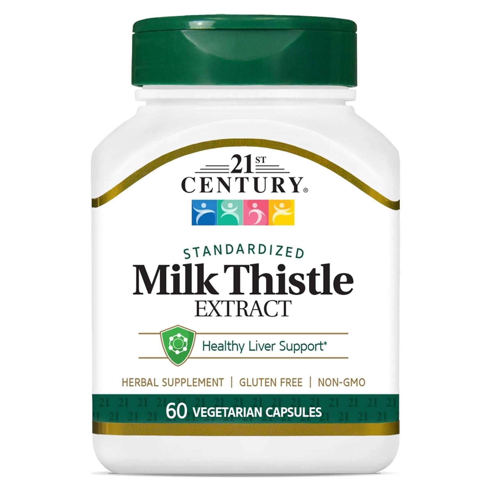 Extracto de Cardo Mariano 21st Century 60 Cápsulas Veganas