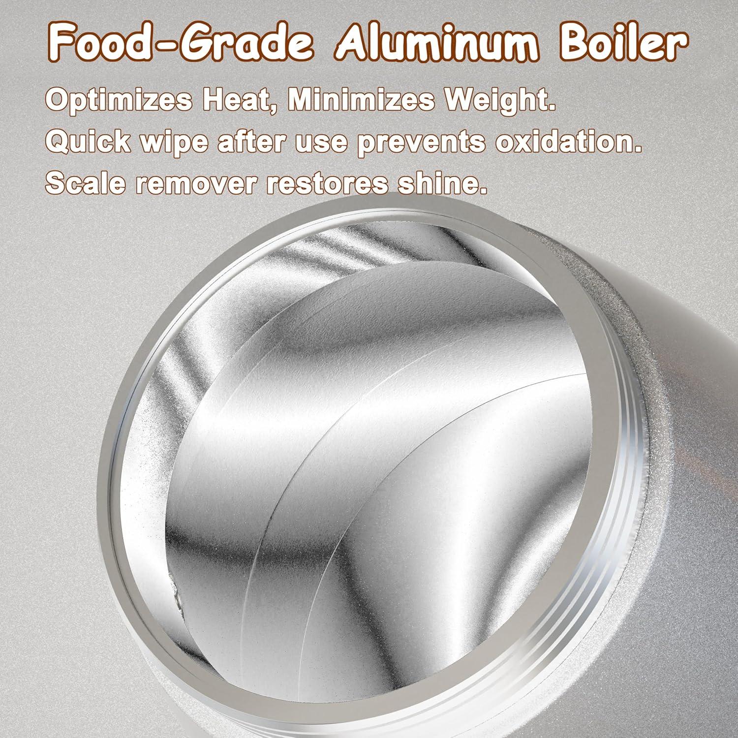 Cafetera Espresso Eléctrica KITfanz Olla Moka 6 Tazas Gris