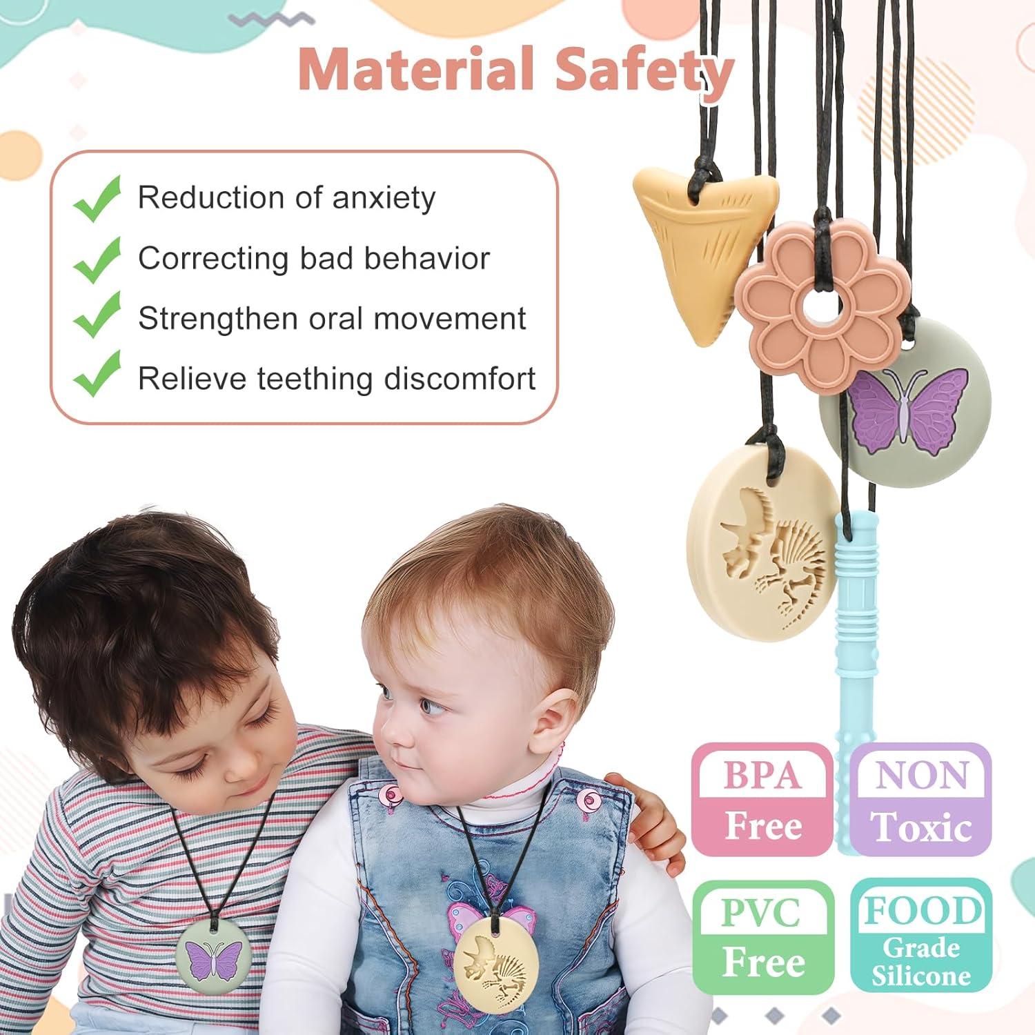 Collares Masticables Sensoriales MR.TIMELAG - Paquete de 5