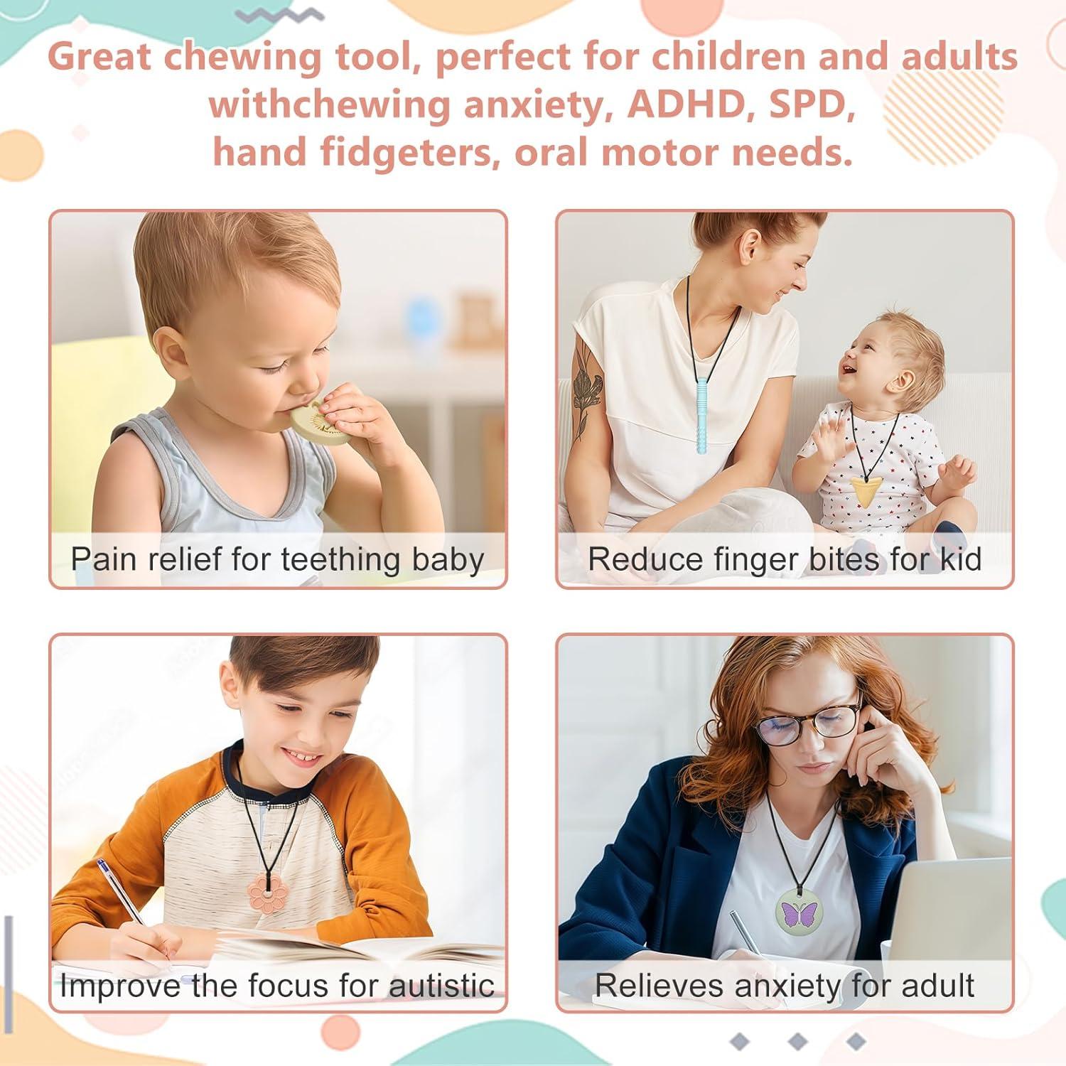 Collares Masticables Sensoriales MR.TIMELAG - Paquete de 5