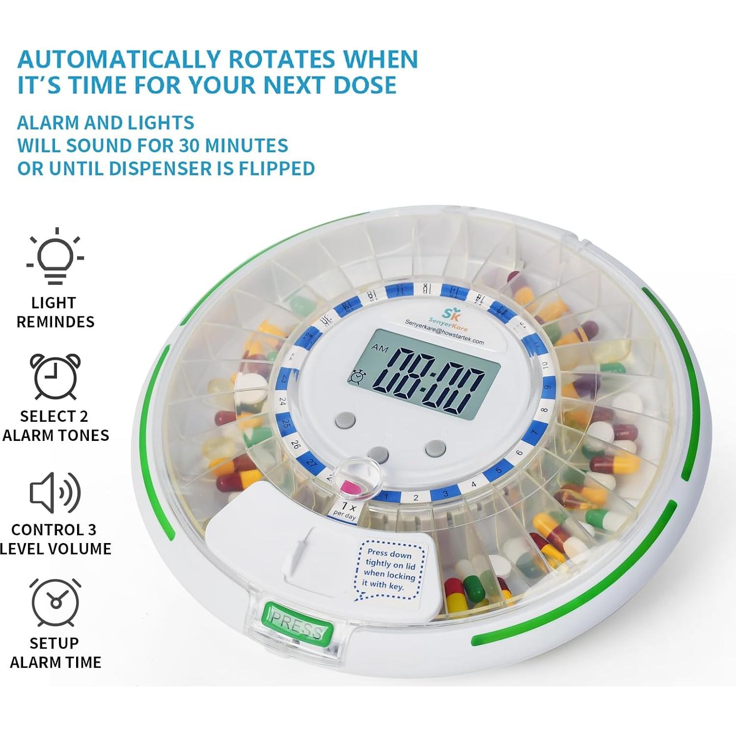 Dispensador Automático de Pastillas Senyerkare 28 Días 6 Dosis