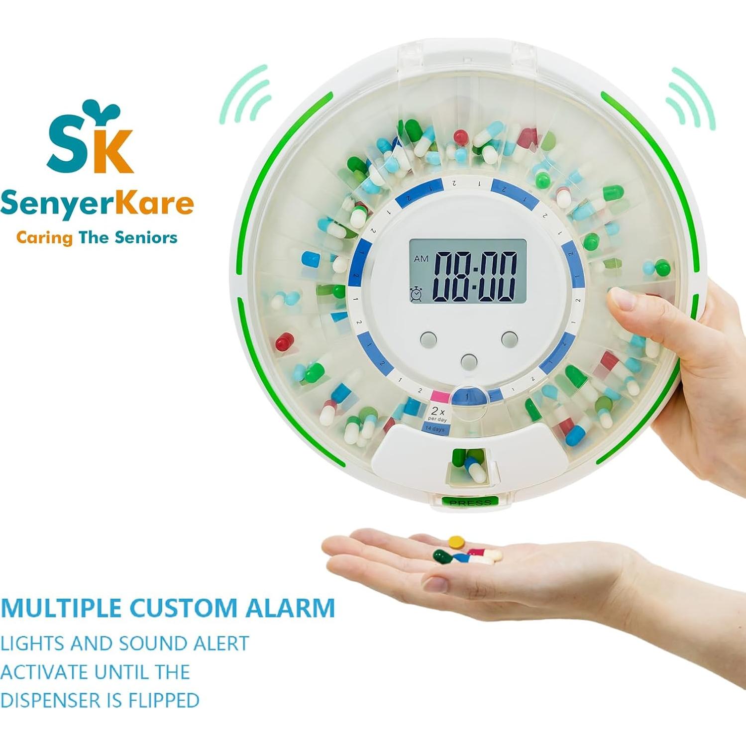 Dispensador Automático de Pastillas Senyerkare 28 Días 6 Dosis