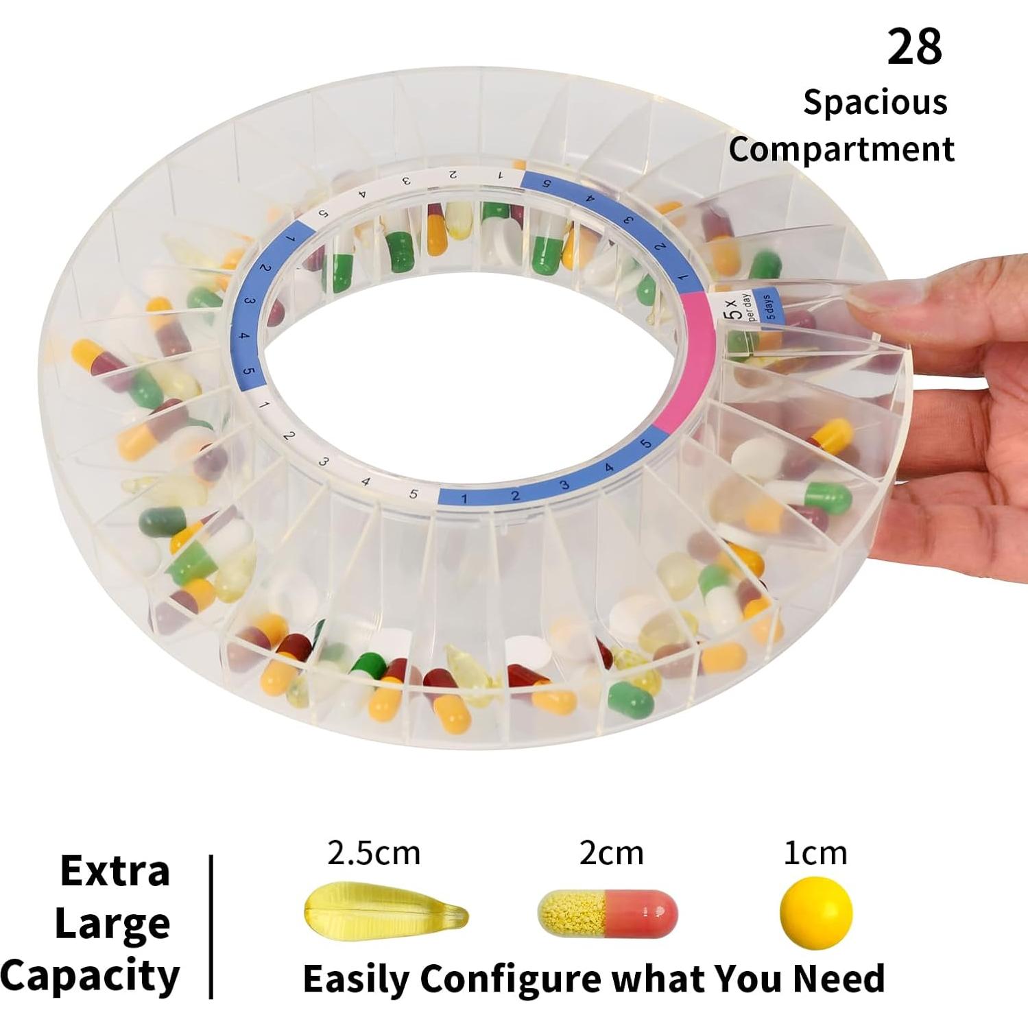 Dispensador Automático de Pastillas Senyerkare 28 Días 6 Dosis