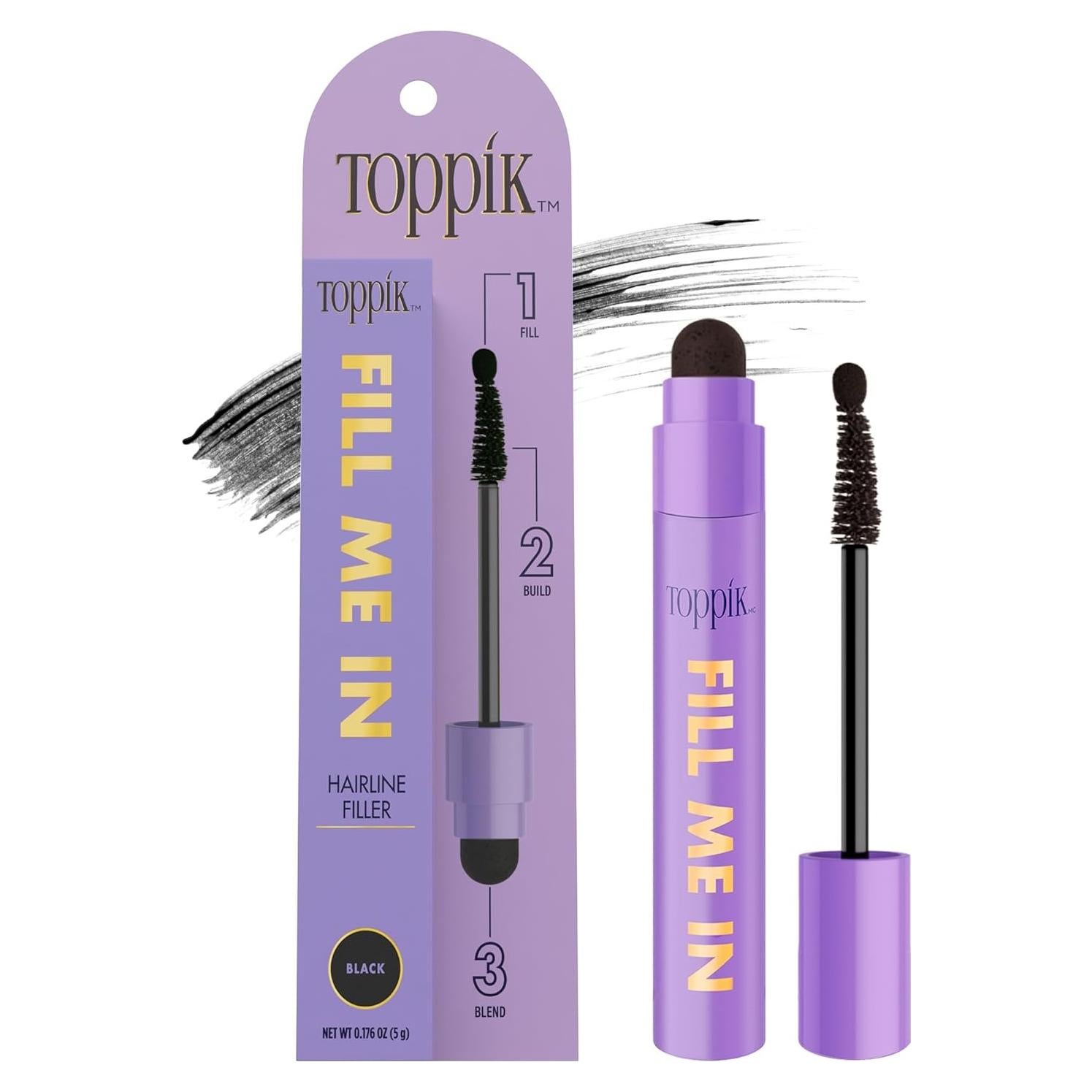 Rellenador de Línea Capilar Toppik 5g Negro - Estiliza Cabello