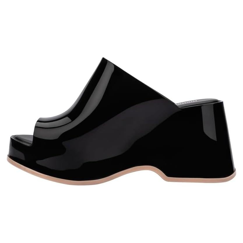 Mules Patty Melissa para Mujeres - Plataforma Gel PVC - Negro/Beige