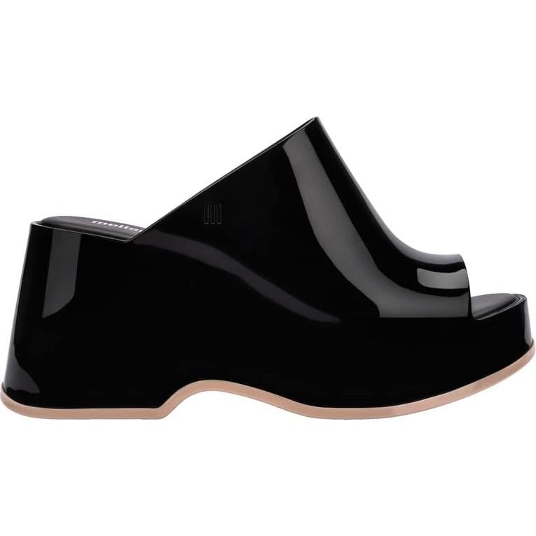 Mules Patty Melissa para Mujeres - Plataforma Gel PVC - Negro/Beige