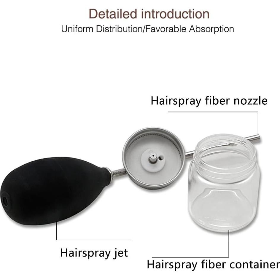 Aplicador de Spray para Cabello Fino - Negro - 20x6.5 cm