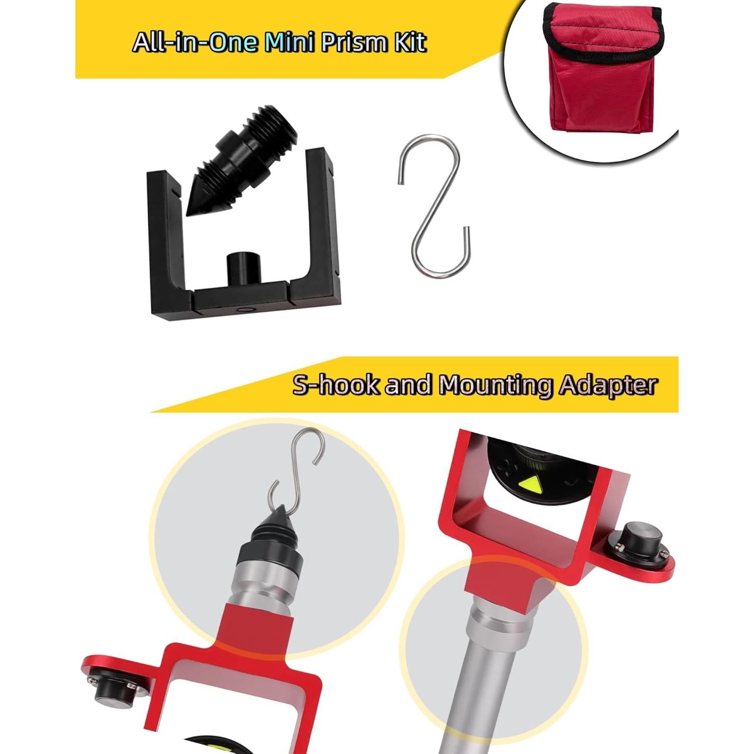 Prisma Mini Recubierto de Plata Ylbtkioe 0/-30 mm con Accesorios