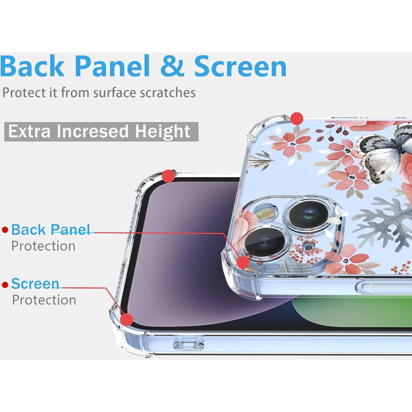 Funda suave para Oppo Reno 11 5G con patrón floral mariposa