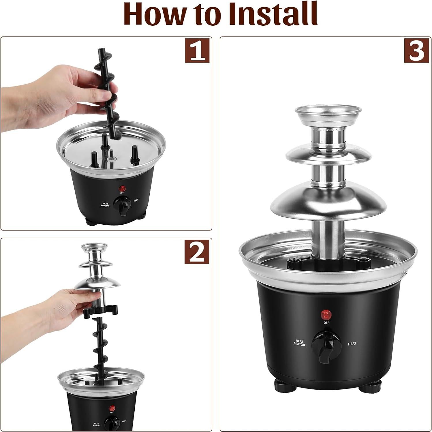 Fuente de Chocolate VAlinks 3 Niveles Acero Inoxidable