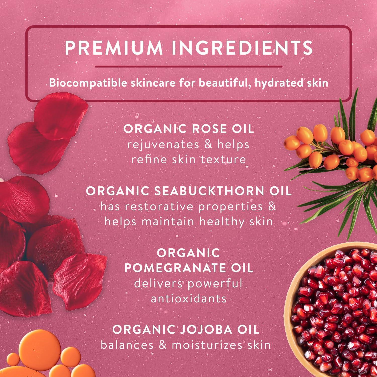 Aceite Corporal Badger Rosa 100% Orgánico 118 ml Hidratante