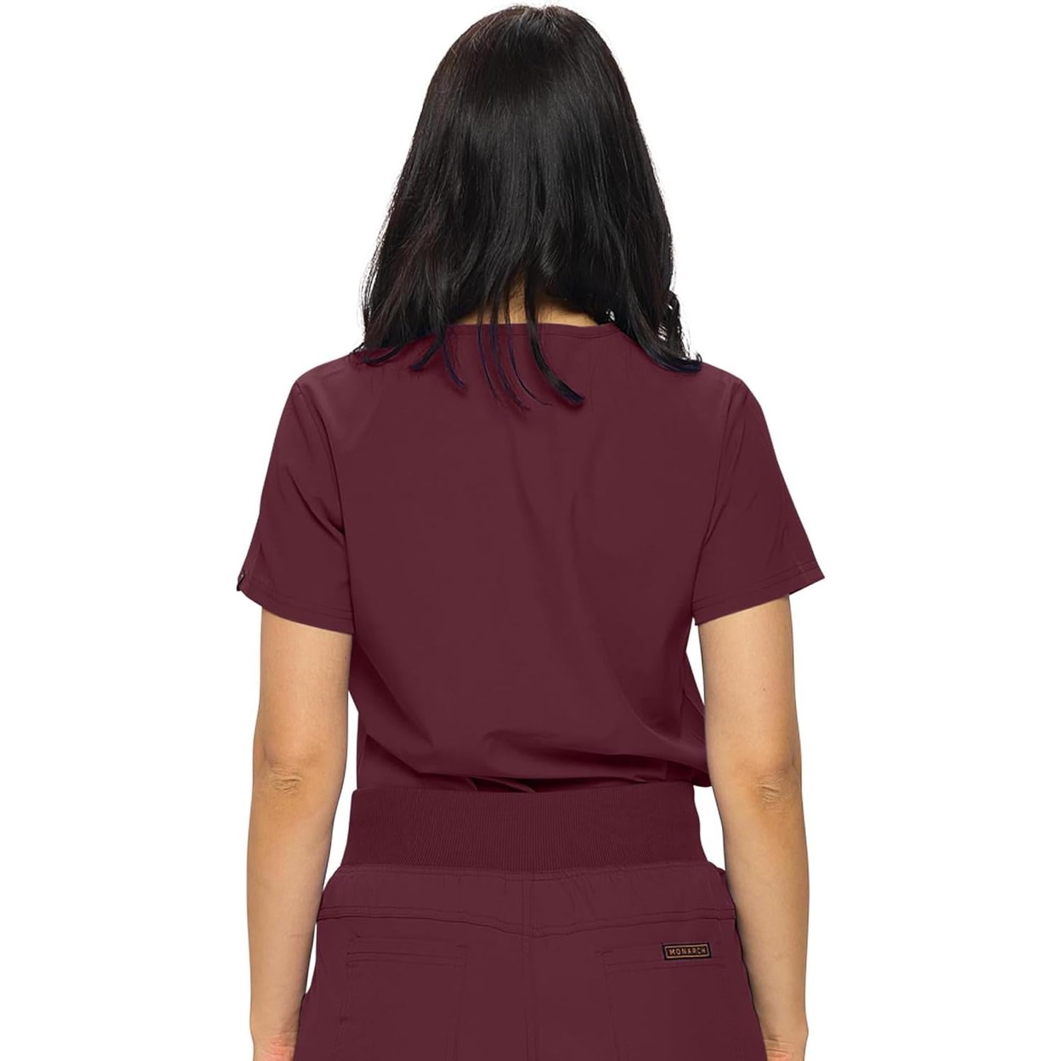Blusa de Scrubs para Mujeres Monarch Uniforms Burdeos X-Pequeño