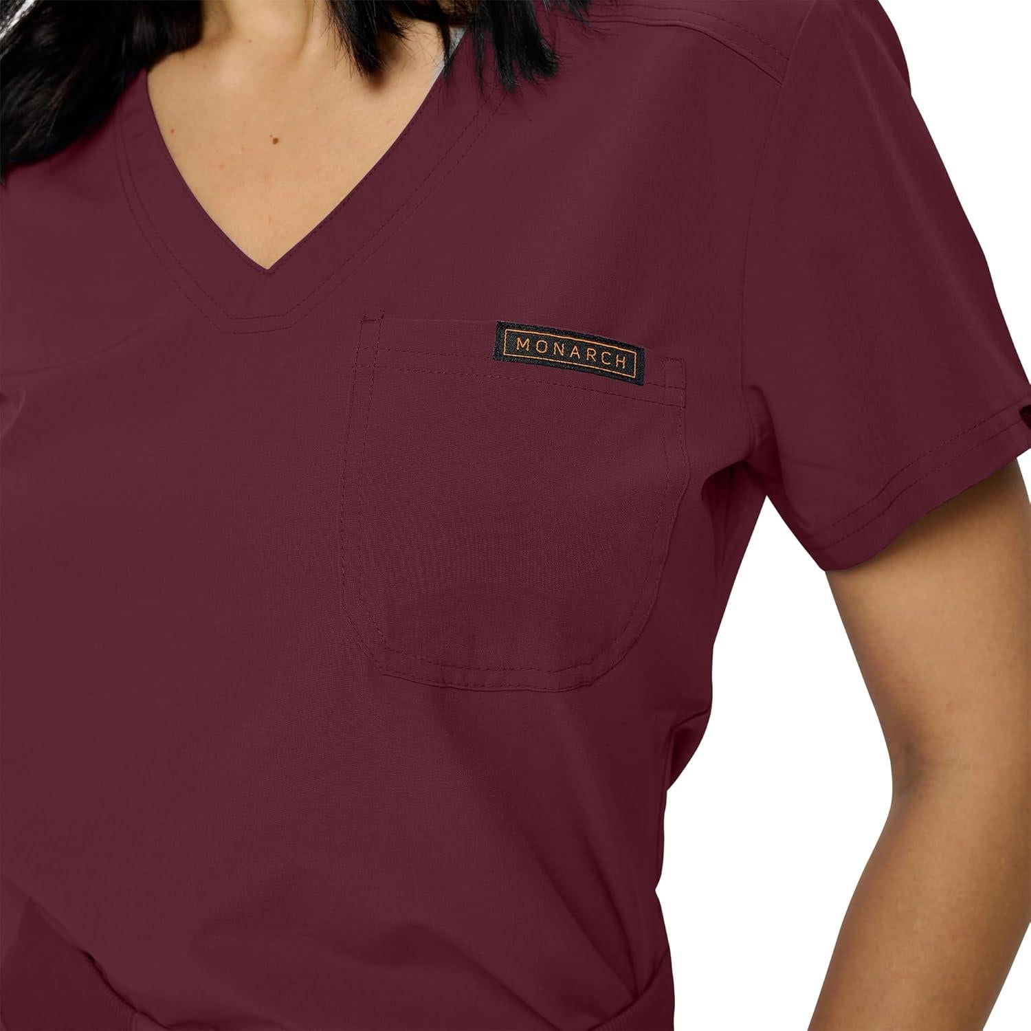 Blusa de Scrubs para Mujeres Monarch Uniforms Burdeos X-Pequeño